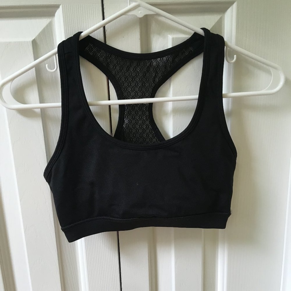 Forever 21 Black Racerback Sports Bra-Size XS